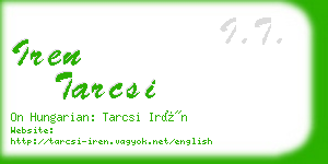 iren tarcsi business card